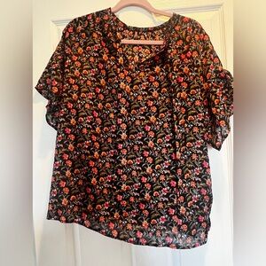 Loft Floral slightly sheer top